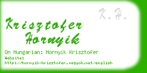 krisztofer hornyik business card